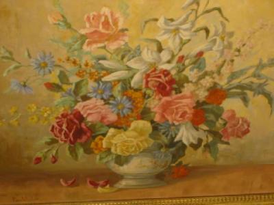 Appraisal: PAWLITSCHEK Still Life with Flowers in a Vase signed x