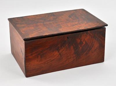 Appraisal: A Hand Made Burlwood Box The simple handsome box is