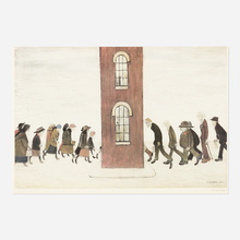 Appraisal: Laurence Stephen Lowry MEETING POINT lithograph in colors h w