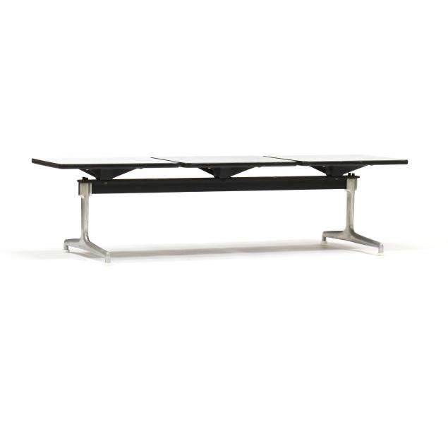 Appraisal: CHARLES AND RAY EAMES TANDEM SEATING TABLE Herman Miller three