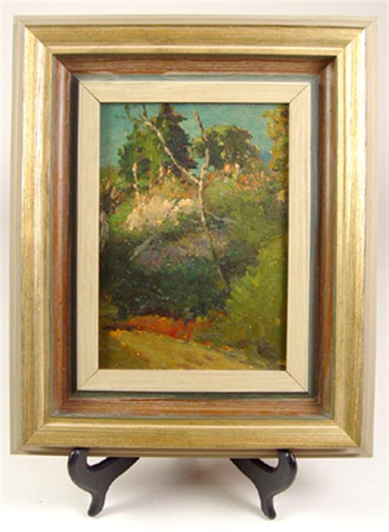 Appraisal: Elliott Daingerfield American - Oil on board Intimate view of