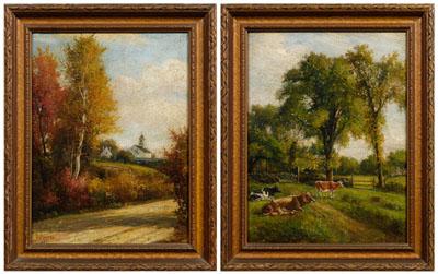 Appraisal: Two D D Coombs paintings Delbert Dana Coombs Maine -