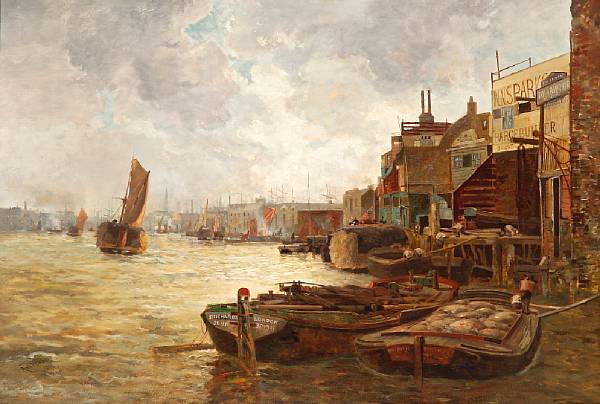 Appraisal: Archibald Webb British active - Off Limehouse signed and dated