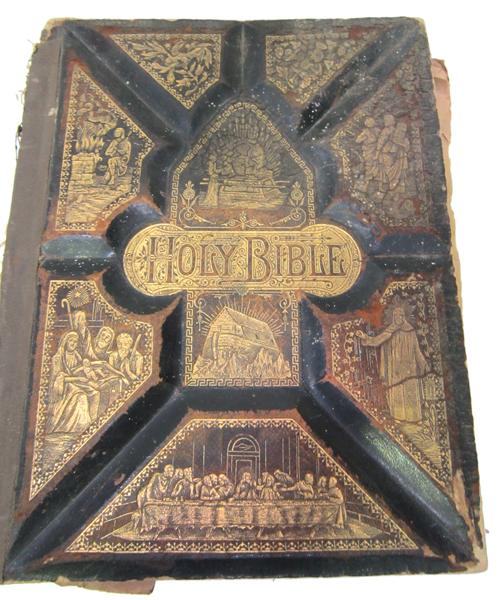 Appraisal: AN ANTIQUE PICTORIAL FAMILY BIBLE AN ANTIQUE PICTORIAL FAMILY BIBLE