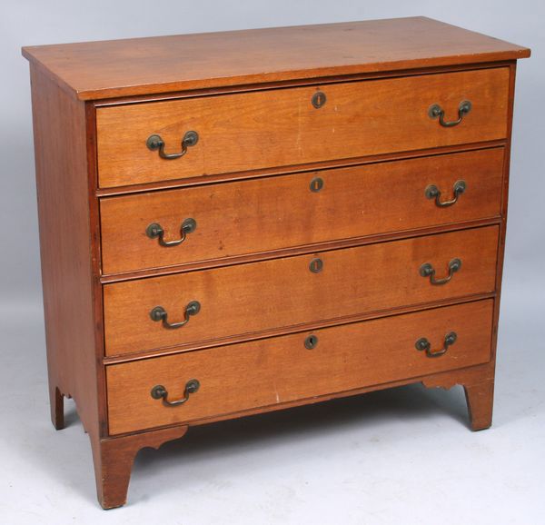 Appraisal: th Century Federal mahogany four drawer chest h x w