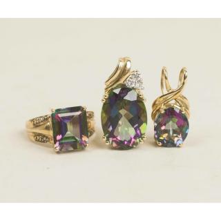 Appraisal: Assorted Mystic Topaz Jewelry Assorted mystic topaz jewelry comprising a