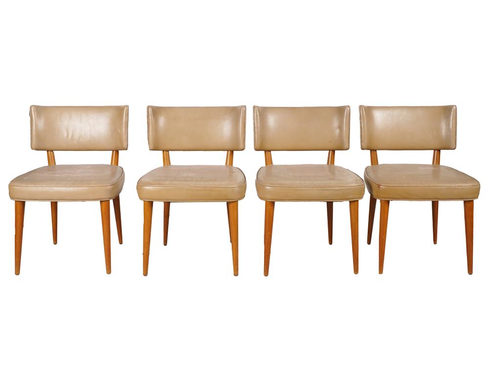 Appraisal: FOUR MID-CENTURY SIDE CHAIRSin the style of Edward Wormley unsigned