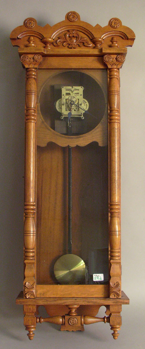 Appraisal: New Haven oak wall clock h Deaccessioned from the National