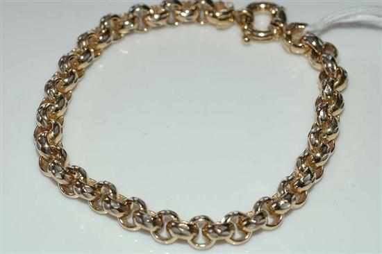 Appraisal: A SILVER FILLED BRACELET IN CT GOLD