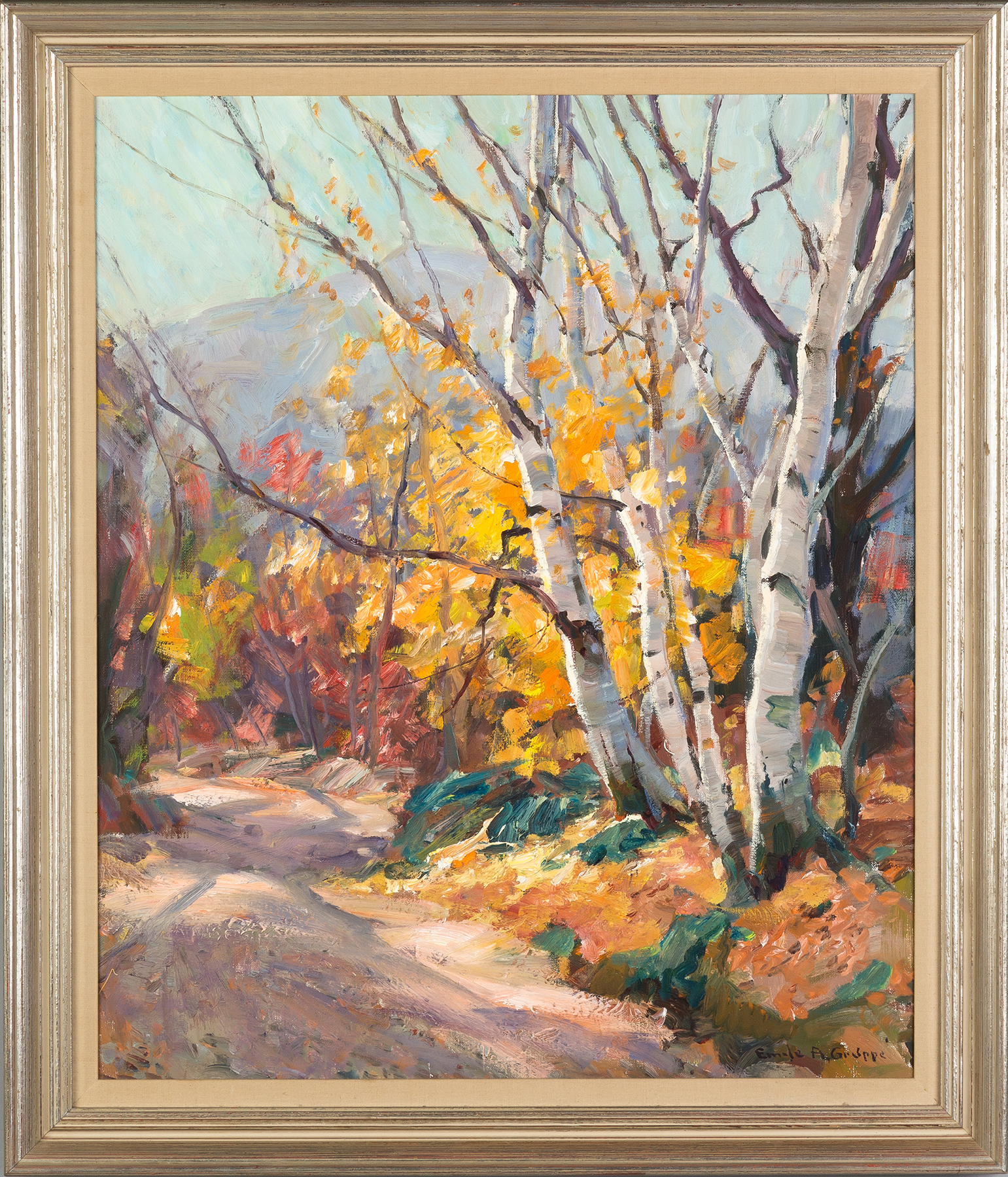 Appraisal: Emile Albert Gruppe American - Fall Birches Signed lower right