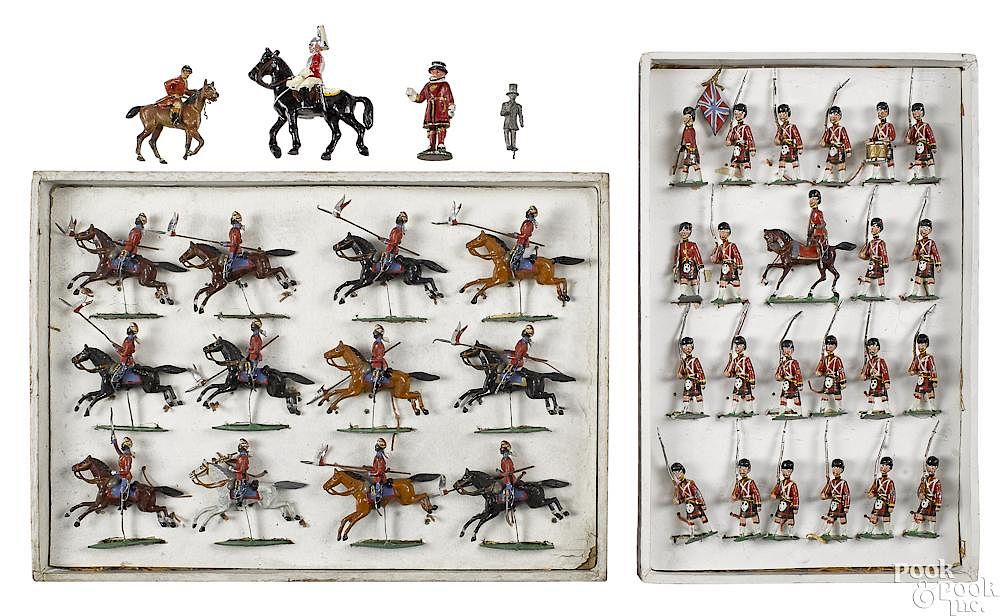 Appraisal: Heyde painted Kurdish cavalry toy soldiers Heyde painted lead Kurdish