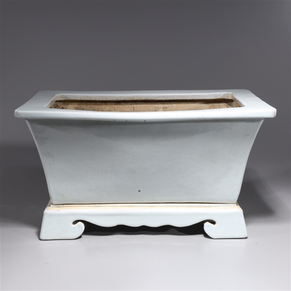 Appraisal: Chinese white glazed porcelain planter with base overall good condition