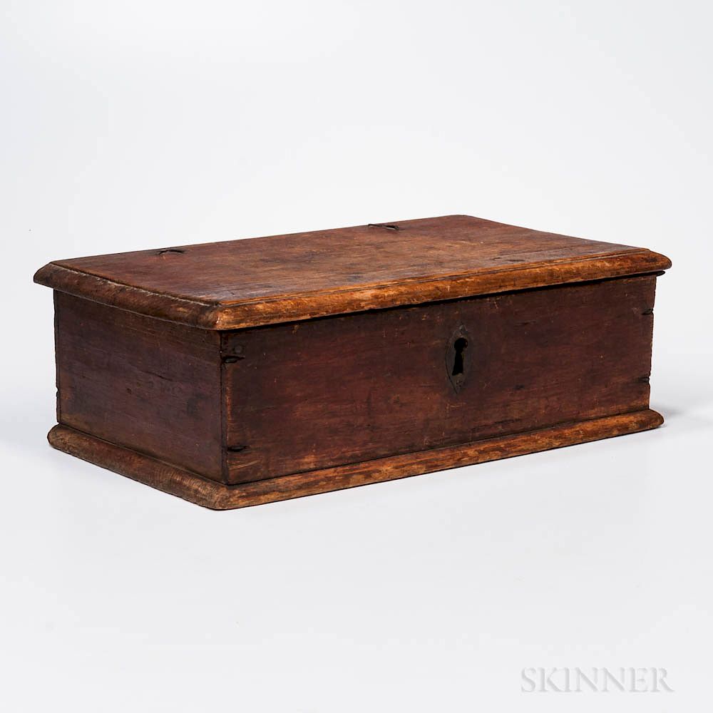 Appraisal: Small Pine Table Bible Box Small Pine Table Bible Box