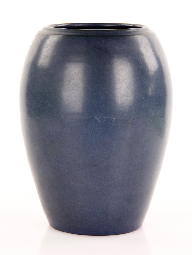 Appraisal: - Marblehead Pottery Blue Bulbous Form Vase Marblehead Pottery blue