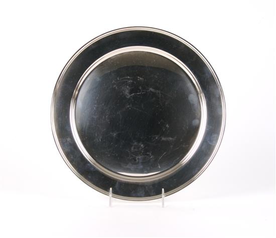 Appraisal: An American Sterling Silver Round Tray Lunt Diameter inches