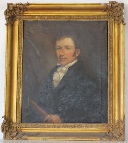 Appraisal: OIL PAINTING ON CANVAS OF CAPTAIN ISAAC KNIGHT AT APPROXIMATELY