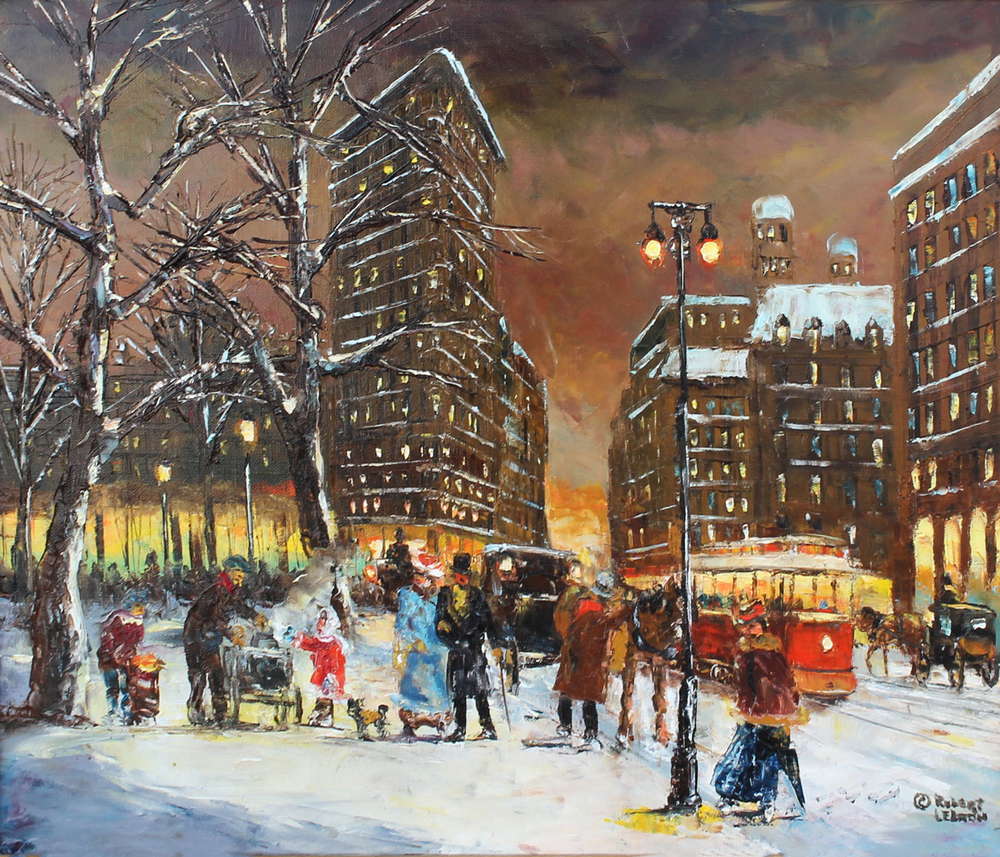 Appraisal: LEBRON Robert American - Flatiron Building New York City Oil