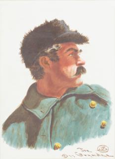 Appraisal: US Cavalry Soldier by Joe Grandee Joe Grandee - watercolor