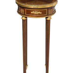 Appraisal: A Louis XVI Gilt Bronze Mounted Side Table Late th