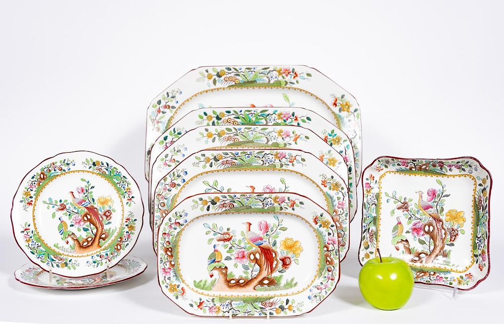 Appraisal: PC Spode Chelsea Bird Serveware Introduced Spode English founded earthenware