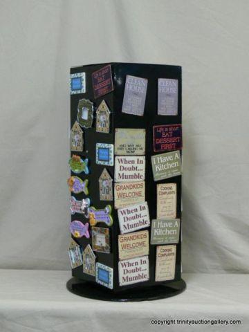 Appraisal: Magnetic Sign Display with Magnetic Collectibles - signs photo holders