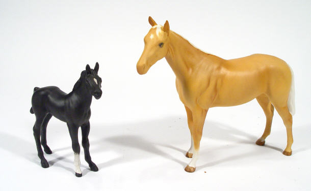 Appraisal: Matt glazed Beswick tan horse and a similar matt glazed