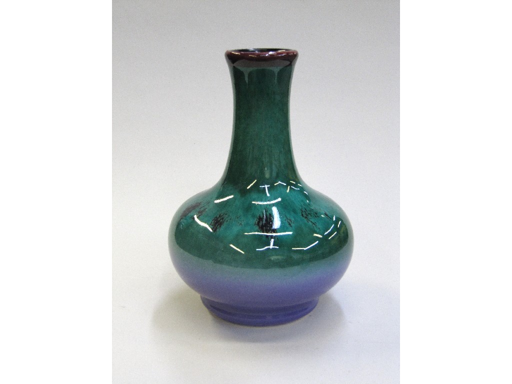 Appraisal: Unmarked Poole pottery vase limited edition trial glaze which was