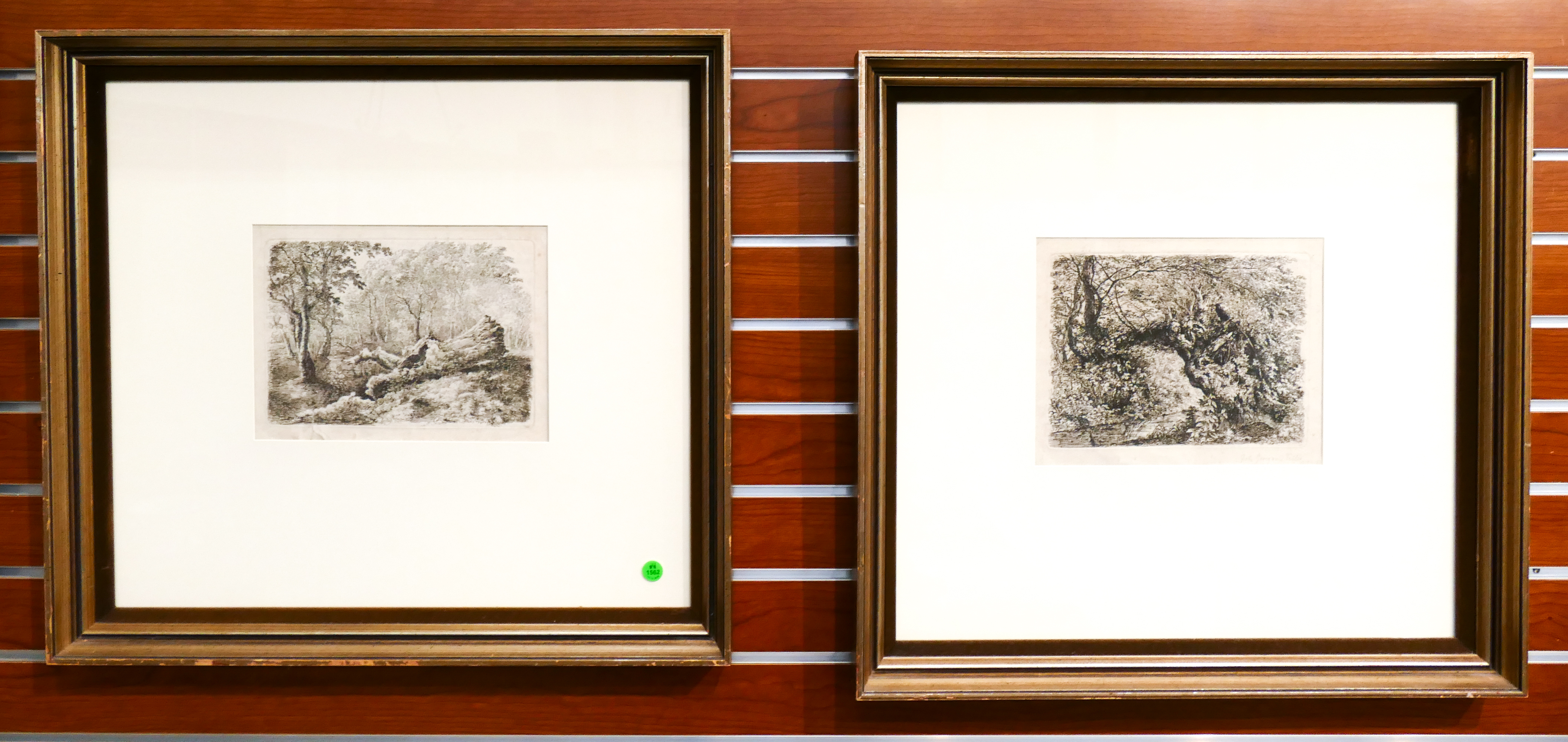 Appraisal: Pair Johann Georg von Dillis - Germany Landscape Etchings Framed-