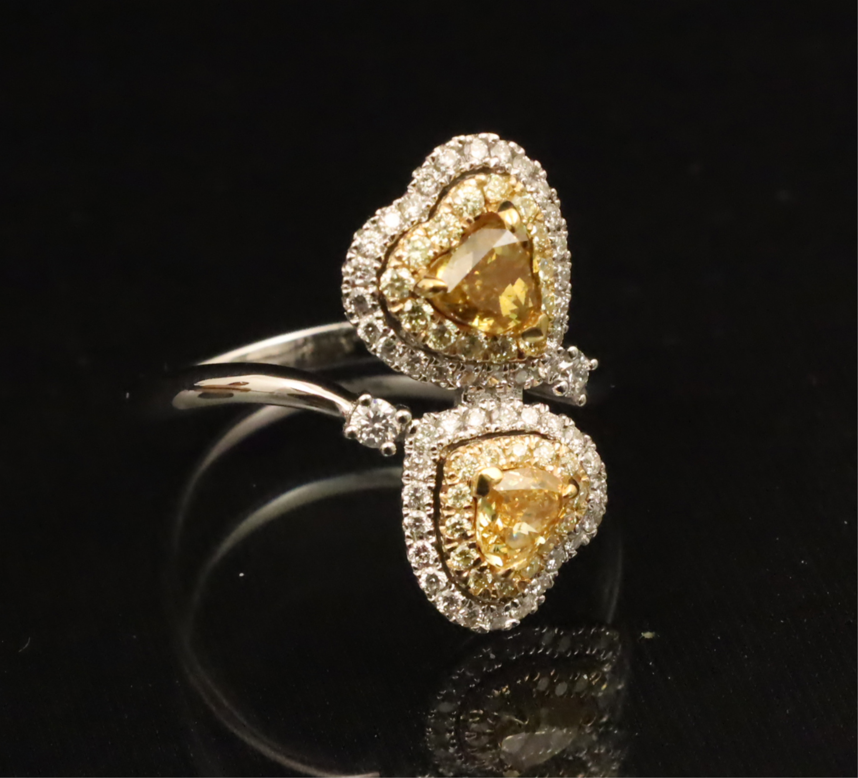 Appraisal: K GOLD FANCY COLOR DIAMOND RING K gold fancy color