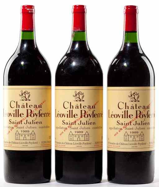 Appraisal: Chateau Leoville PoyferreSt Julien magnum bottles into neck'' Outstanding Dark