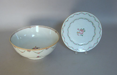 Appraisal: Chinese export bowl h x dia and plate dia th