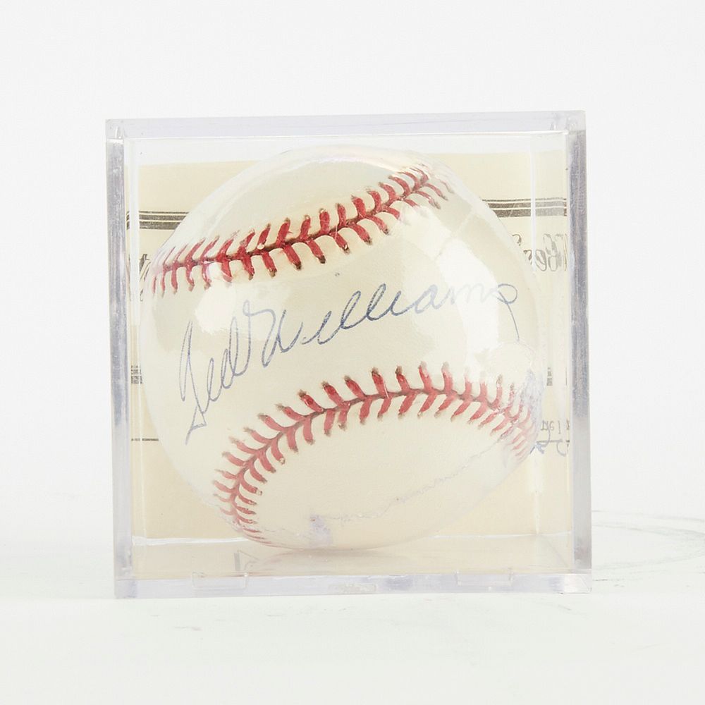 Appraisal: Signed Baseball Ted Williams One baseball signed by Ted Williams