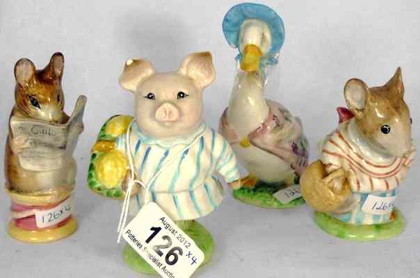 Appraisal: Beatrix Potter Figures Jemima Puddleduck BP head restuck and chip