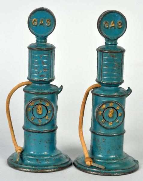 Appraisal: Lot of Cast Iron Arcade Gas Pump Toys American Both