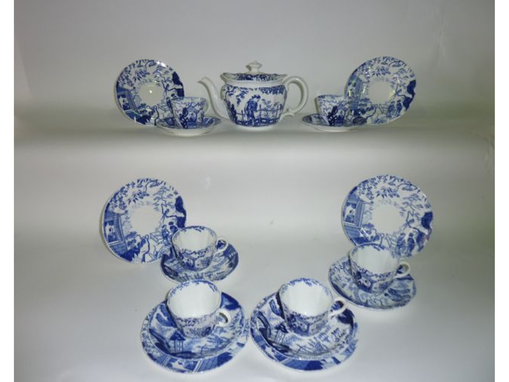 Appraisal: A collection of Royal Crown Derby blue and white printed