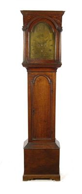 Appraisal: A George III oak longcase clock with an eight day