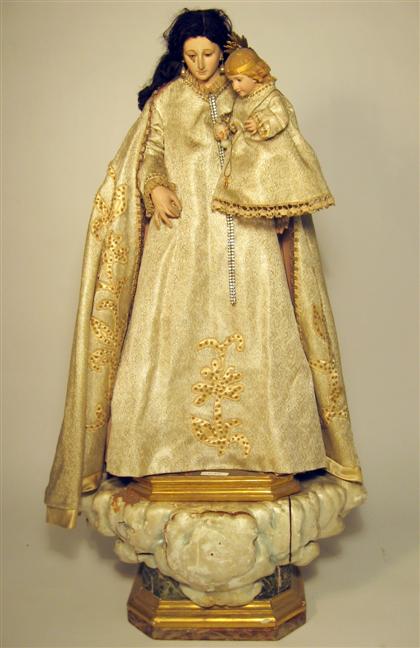 Appraisal: Continental processional figure of Madonna and Child late th earl