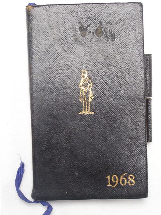 Appraisal: Francis Bacon Crockfords black leather pocket diary for Entries in