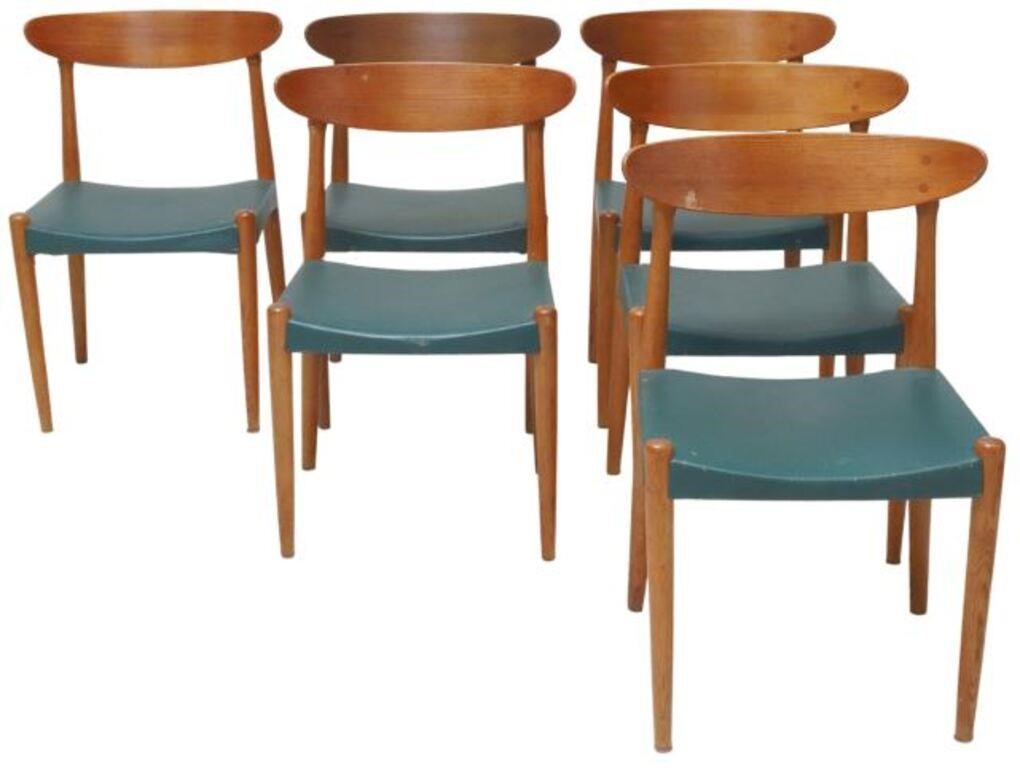 Appraisal: lot of Mid-century modern dining chairs c s bentwood back