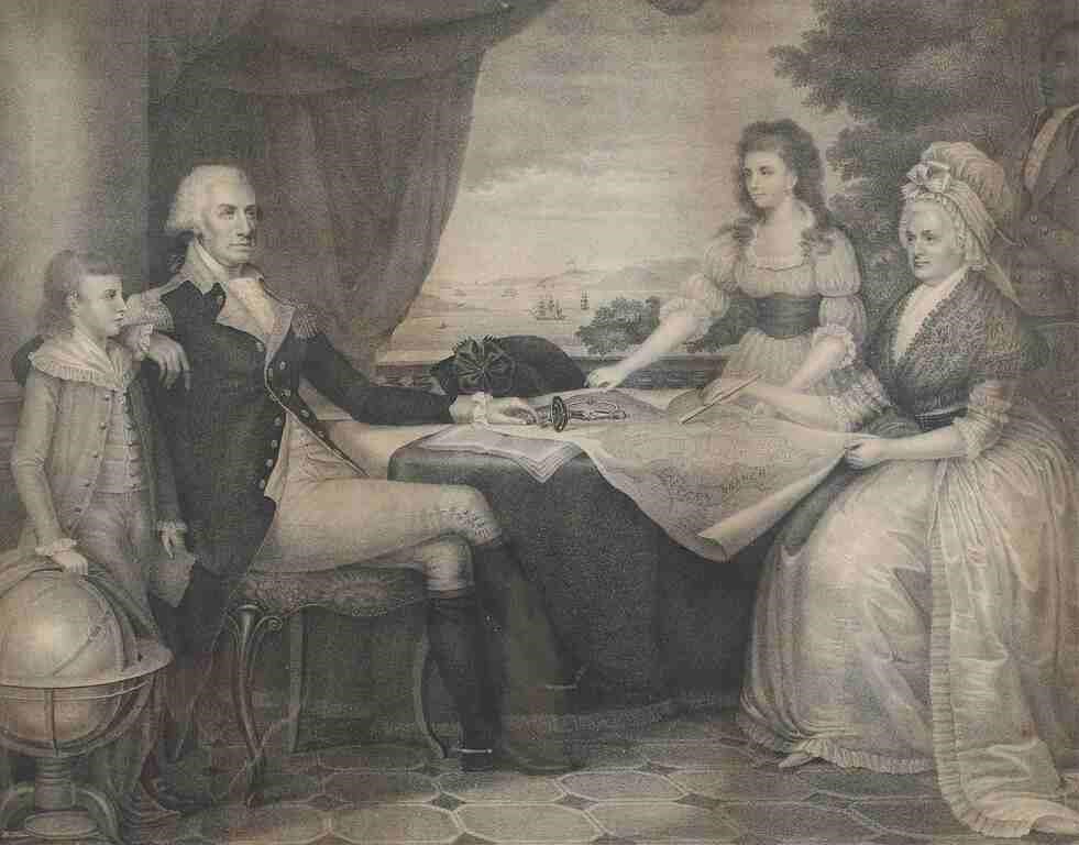 Appraisal: After Edward Savage American Massachusetts - Engraving The Washington Family