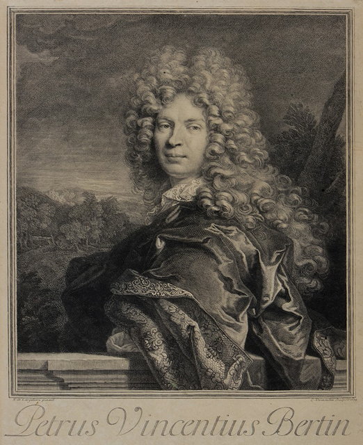 Appraisal: CORNELIS VERMEULEN AFTER NICHOLAS DE LARGILLIERE'Petrus Vincentius Bertin' engraving c