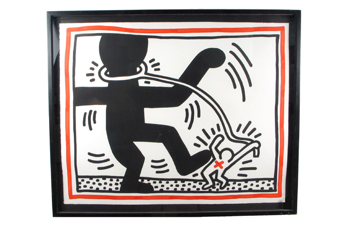 Appraisal: KEITH HARING Kutztown Pa - An original color lithograph titled