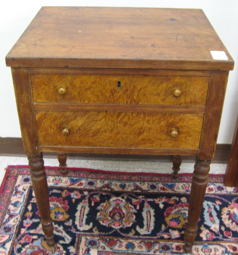 Appraisal: FEDERAL TWO-DRAWER WORK TABLE American early th century of mahogany