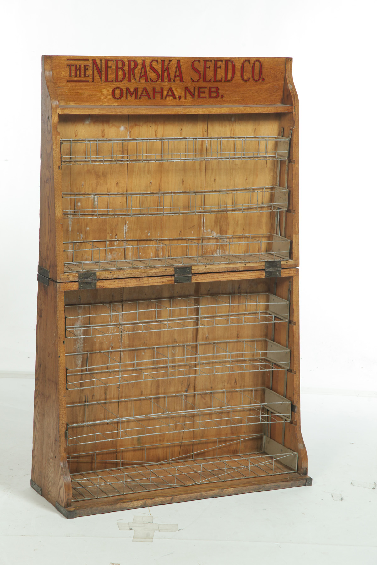 Appraisal: THE NEBRASKA SEED COMPANY FOLDING SEED RACK Omaha Nebraska st