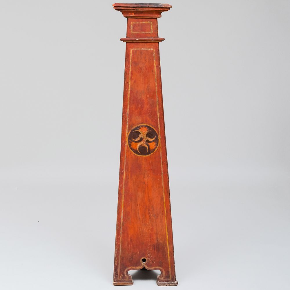 Appraisal: Italian Painted Triangular Pedestal ft in x x in Sold