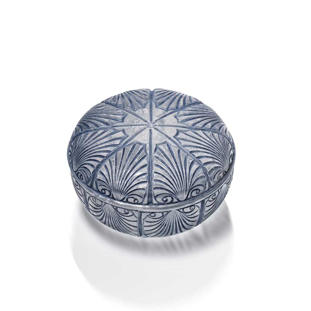 Appraisal: REN LALIQUE FRENCH - COQUILLES BOX NO designed clear frosted