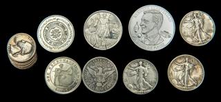 Appraisal: Group of Vintage Magician's Silver Coins and Tokens Coins Group