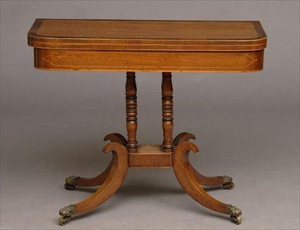 Appraisal: Regency Inlaid Mahogany Games Table x x in