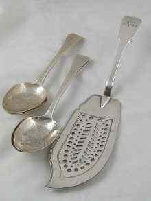 Appraisal: A set of four silver tablespoons by Solomn Hougham London