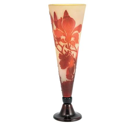 Appraisal: Galle Acid Etched Cameo Glass Vase Estimate -